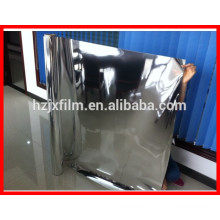 Silver color High reflective alu foil metallized PET Polyester film